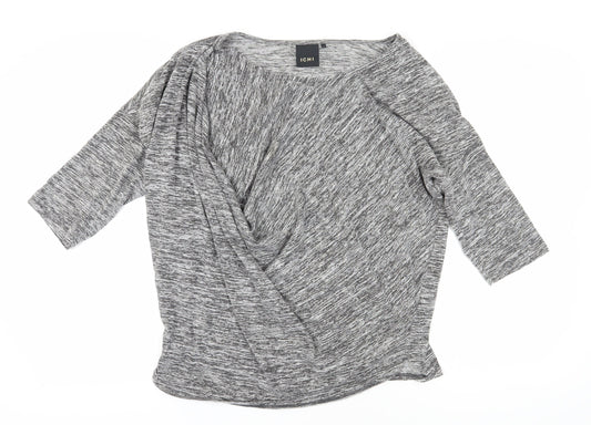 Womens UK Size L ICHI Grey  T-Shirt