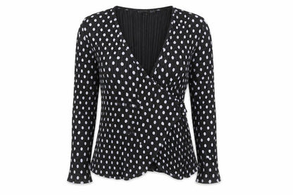 Womens UK Size 8 Boohoo Black Wrap Blouse