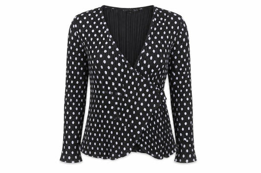 Womens UK Size 8 Boohoo Black Wrap Blouse