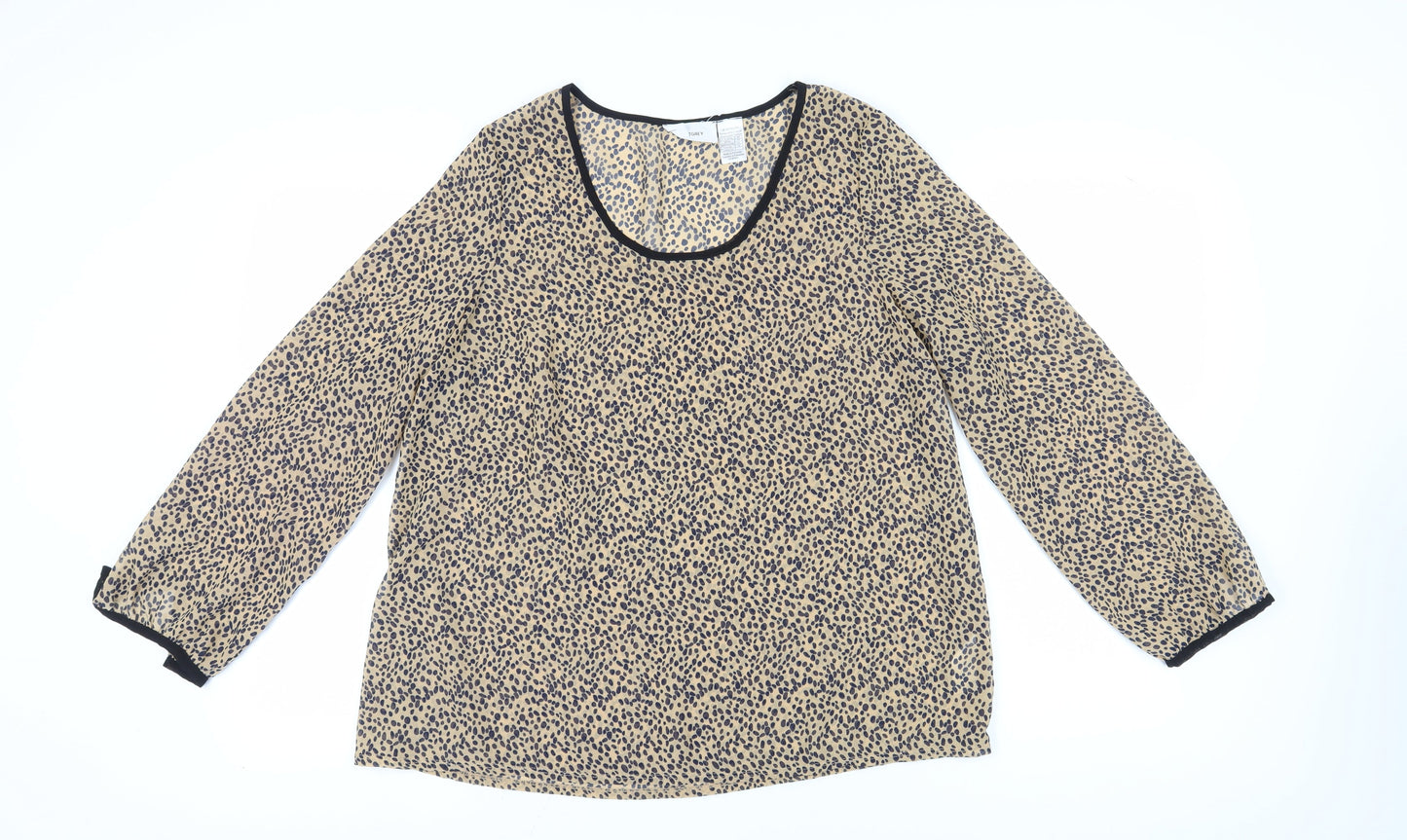 Womens UK Size 14 La Redoute Beige Basic Blouse