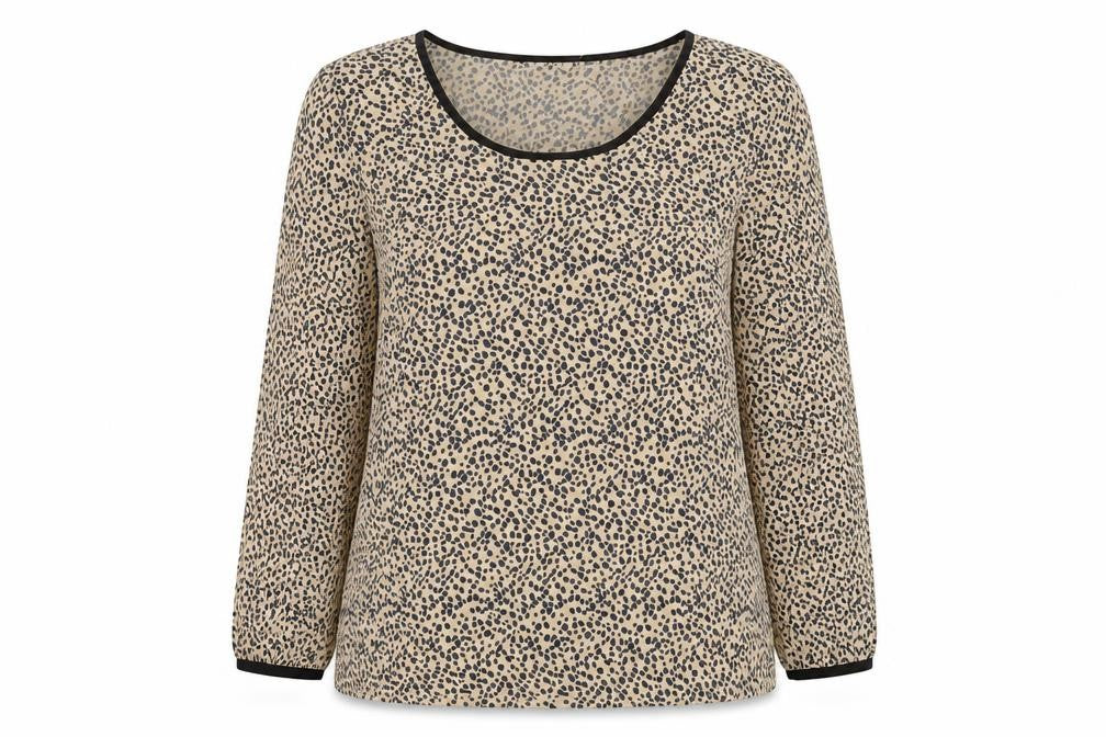 Womens UK Size 14 La Redoute Beige Basic Blouse