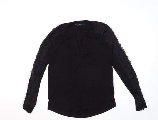 Womens UK Size 6 NEXT Black Basic Blouse