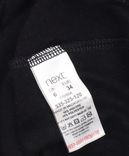 Womens UK Size 6 NEXT Black Basic Blouse