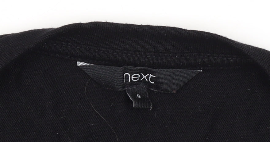 Womens UK Size 6 NEXT Black Basic Blouse