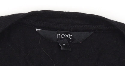 Womens UK Size 6 NEXT Black Basic Blouse