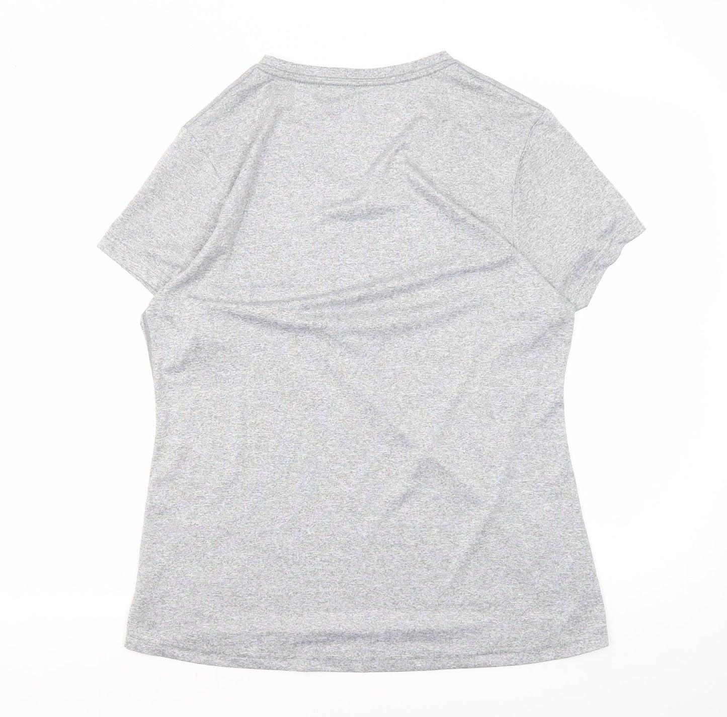 icyzone Women's Grey L Basic Activewear T-Shirt