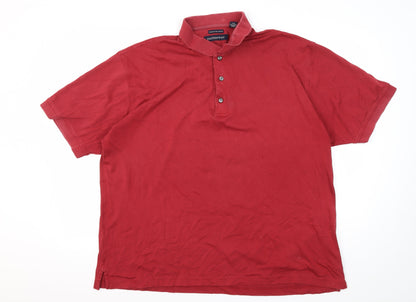 Hathaway Men's Red XL Cotton Polo Shirt