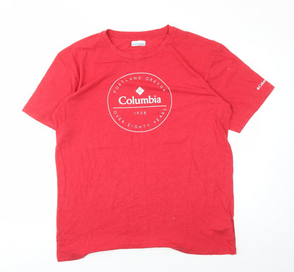 Mens UK Size XLT Columbia Red  T-Shirt