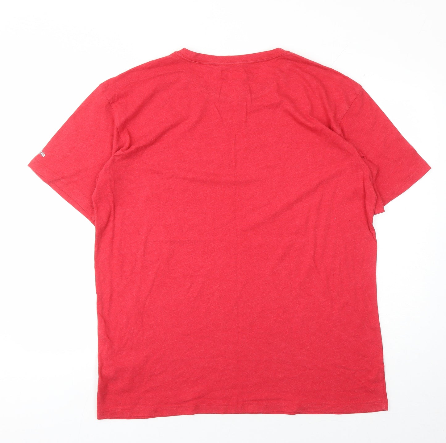 Mens UK Size XLT Columbia Red  T-Shirt