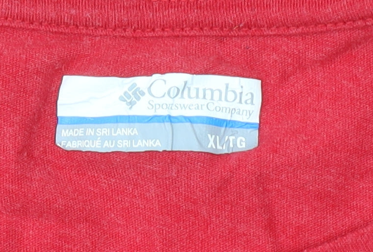 Mens UK Size XLT Columbia Red  T-Shirt