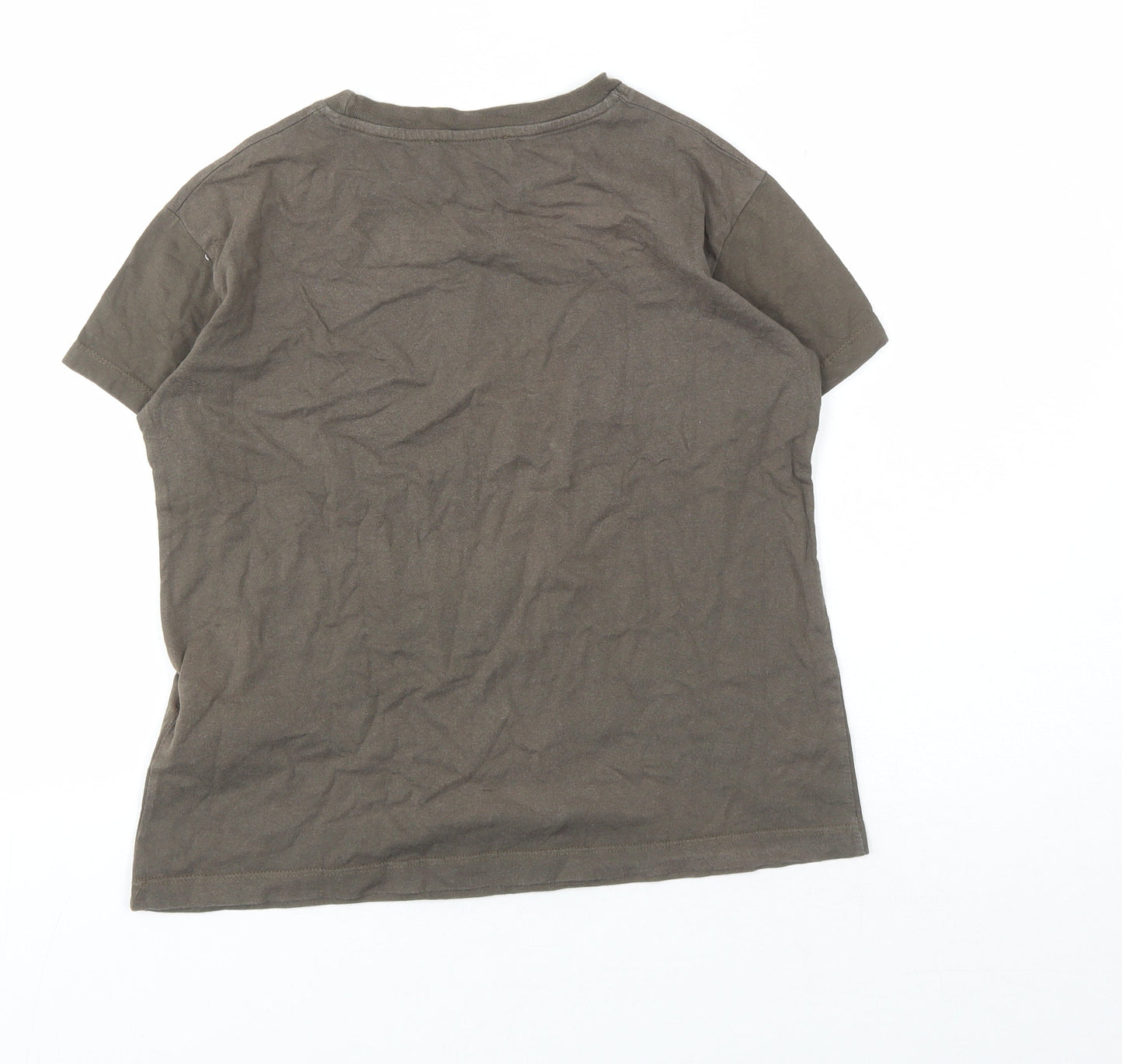 Womens UK Size XS Pull&Bear Brown Jersey T-Shirt