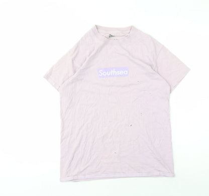 Bored Unisex Pink T-Shirt, Medium Crew Neck Casual