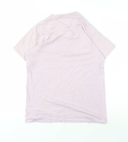 Bored Unisex Pink T-Shirt, Medium Crew Neck Casual