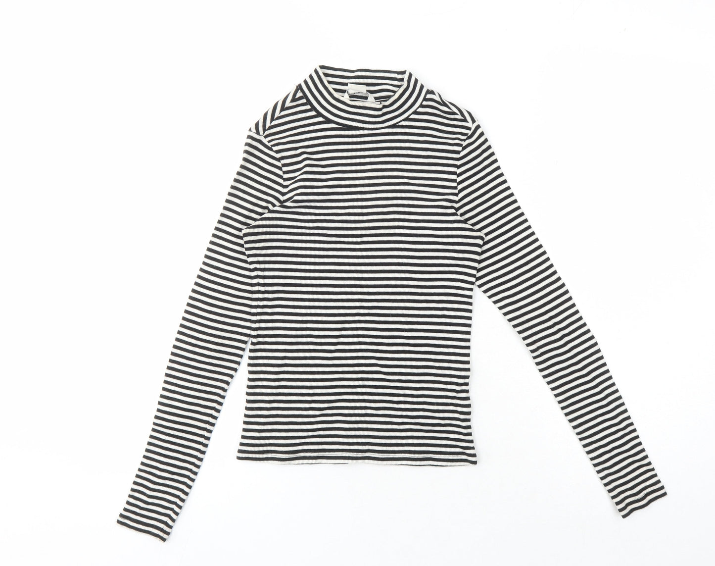 Womens UK Size XS Monki Black Jersey T-Shirt