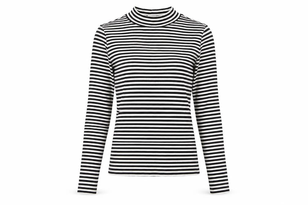 Womens UK Size XS Monki Black Jersey T-Shirt