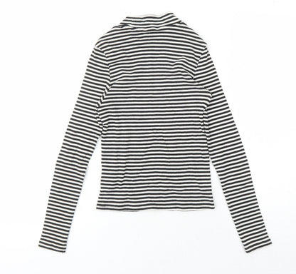 Womens UK Size XS Monki Black Jersey T-Shirt