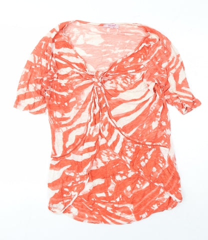 Womens UK Size 12 Marks and Spencer Orange Basic T-Shirt