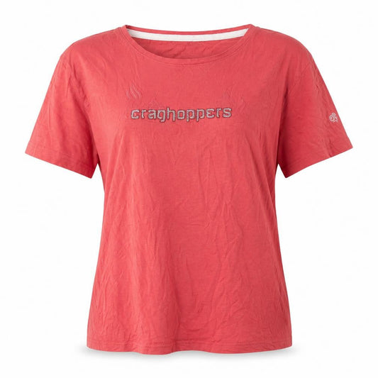 Womens UK Size 16 Craghoppers Red Basic T-Shirt