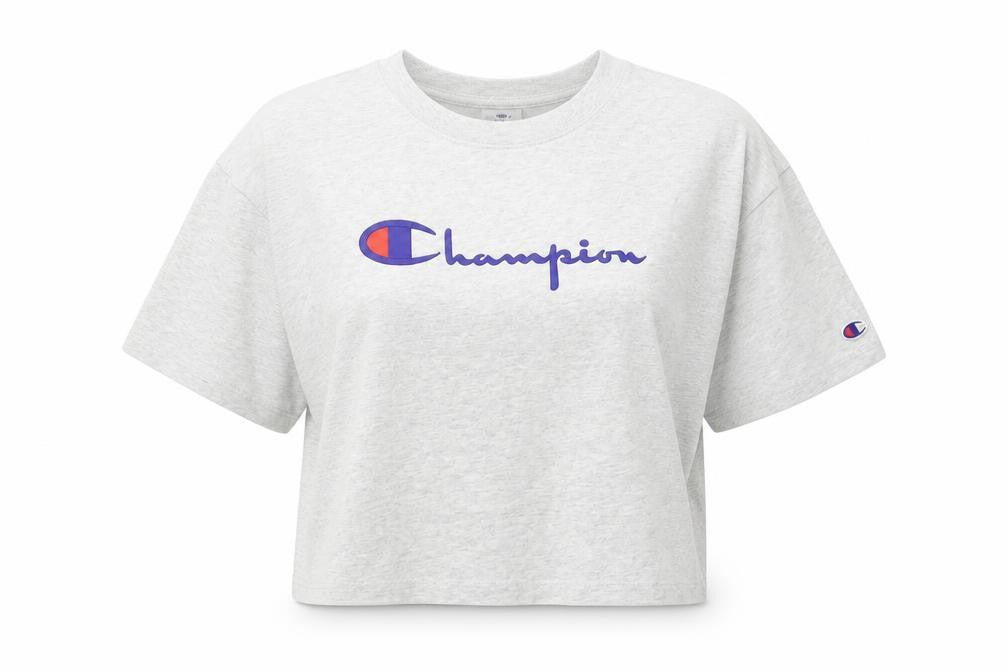 Unisex Adults UK Size XS Champion Grey Basic T-Shirt
