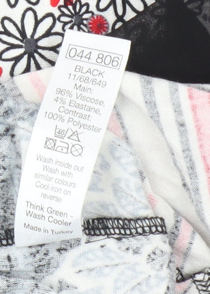 M&Co Women's Multicoloured Floral Tunic Blouse Size 16