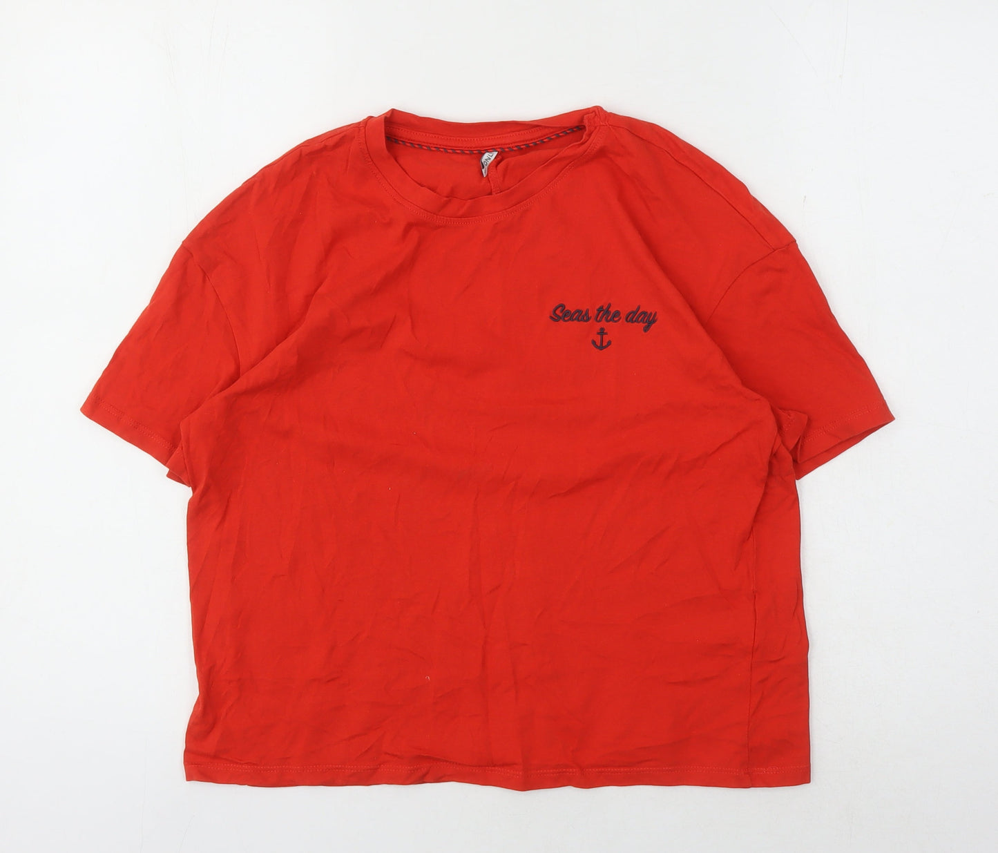 Womens UK Size S Only Red  T-Shirt