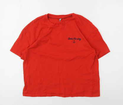 Womens UK Size S Only Red  T-Shirt