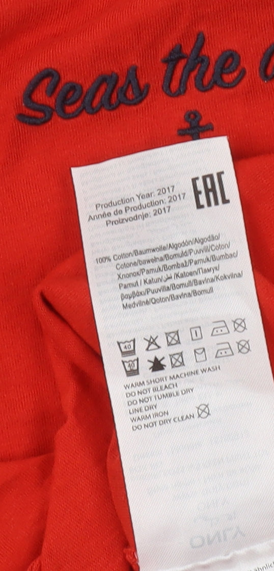 Womens UK Size S Only Red  T-Shirt