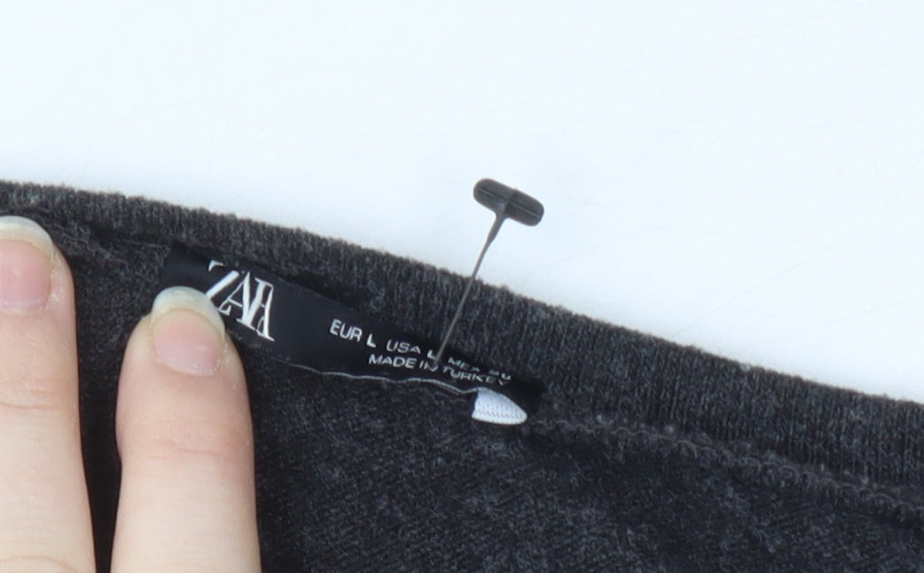 Unisex Adults UK Size L Zara Black Basic