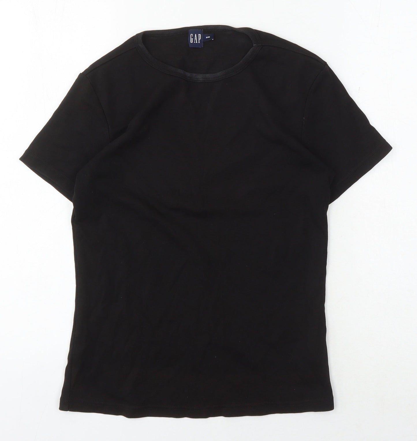 Womens UK Size M Gap Black Basic T-Shirt
