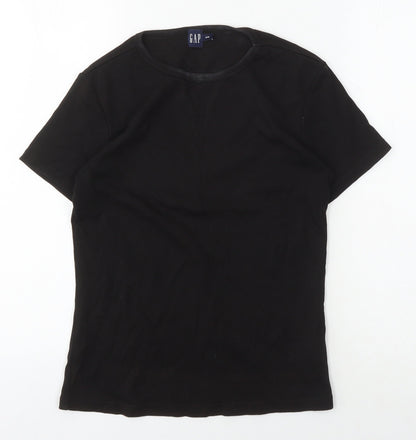 Womens UK Size M Gap Black Basic T-Shirt