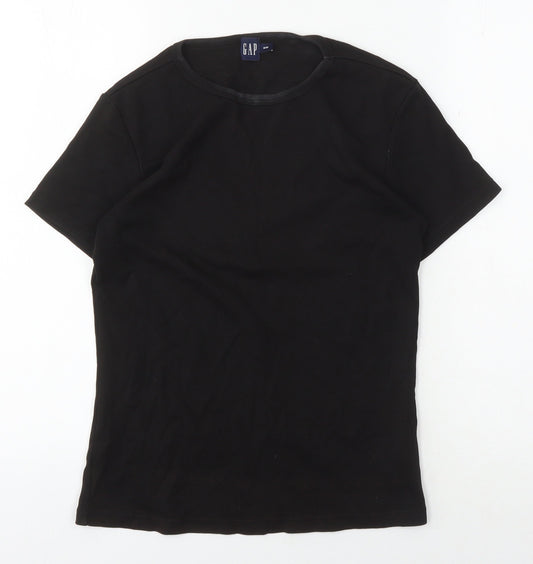 Womens UK Size M Gap Black Basic T-Shirt