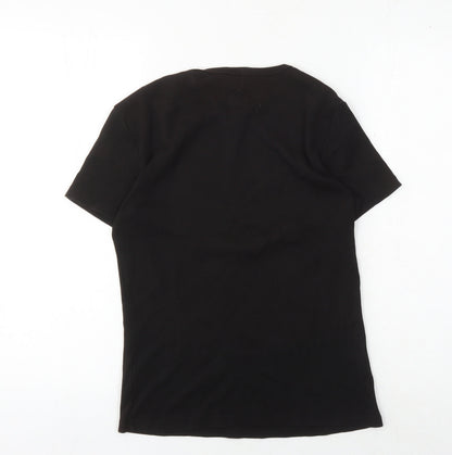 Womens UK Size M Gap Black Basic T-Shirt