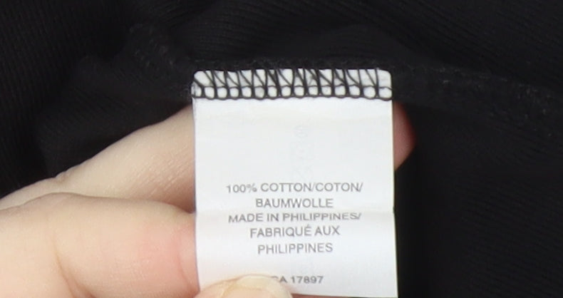 Womens UK Size M Gap Black Basic T-Shirt