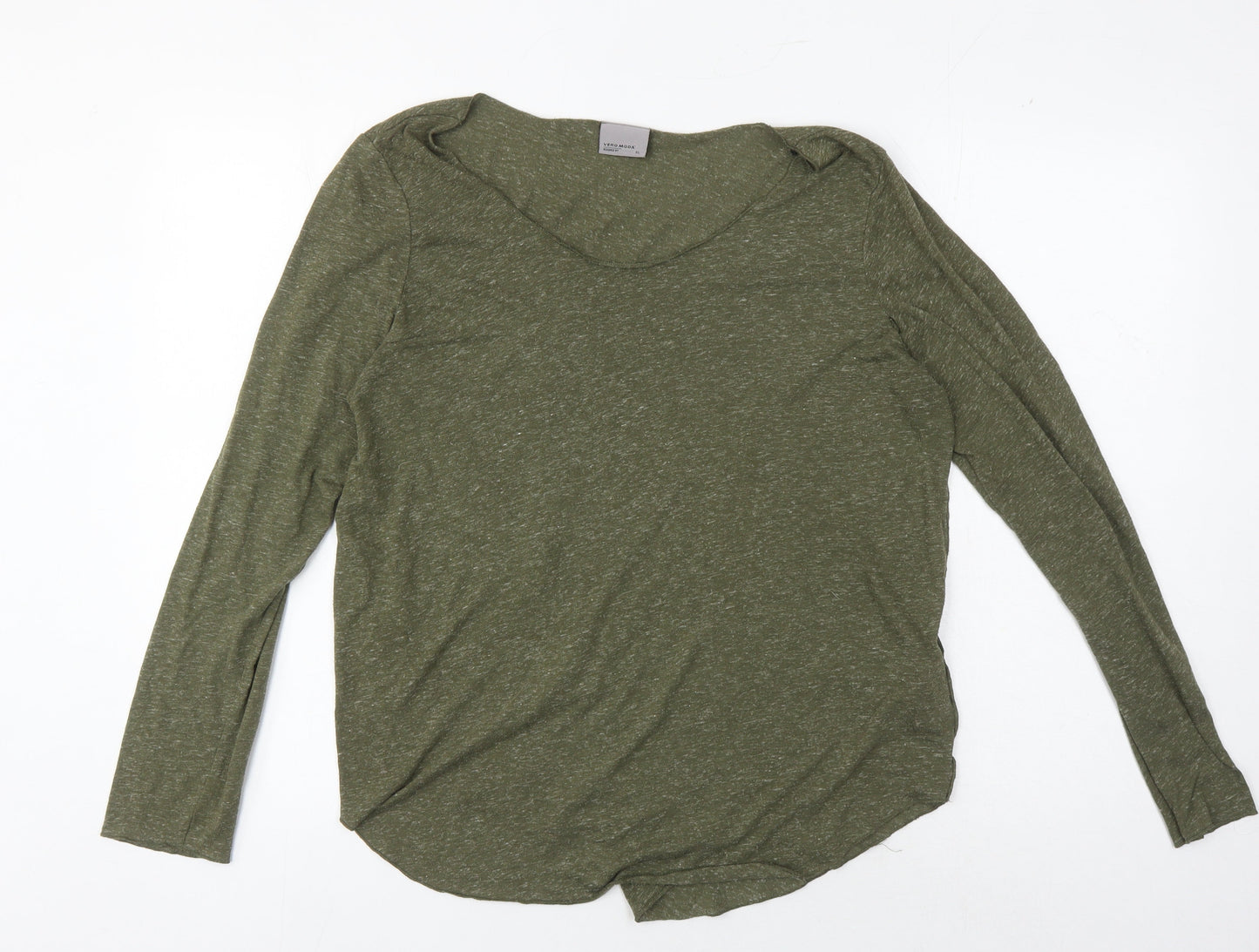 Womens UK Size XL VERO MODA Green Basic T-Shirt