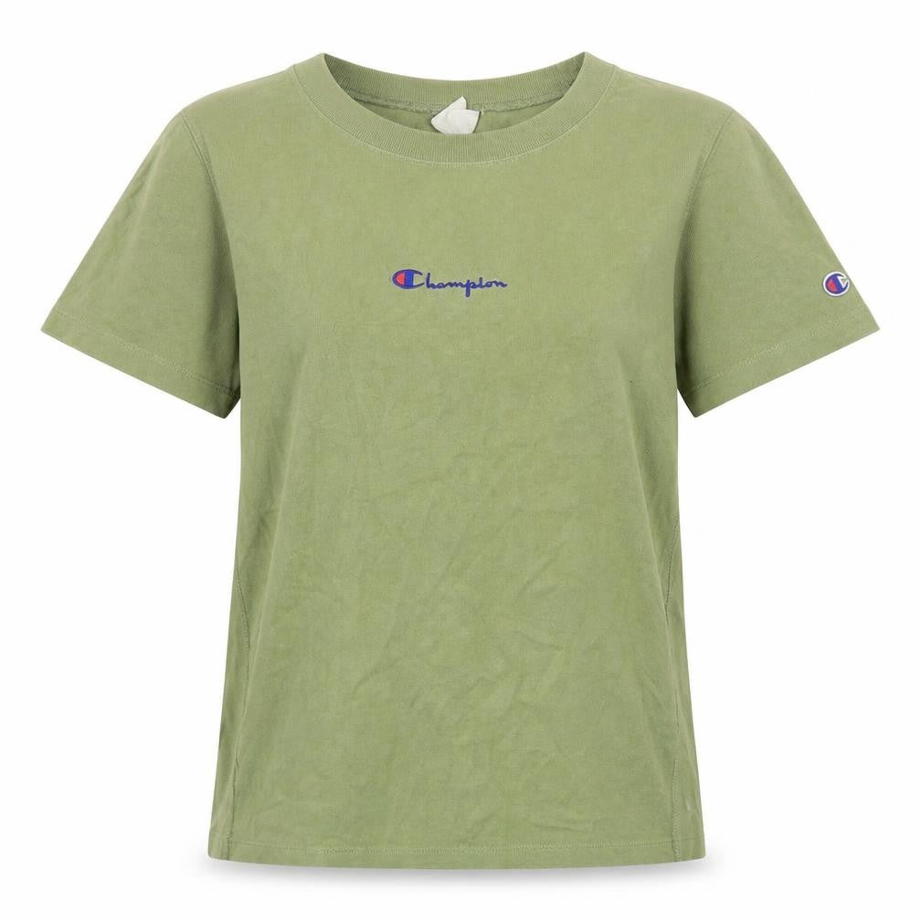 Womens UK Size S Champion Green Basic T-Shirt