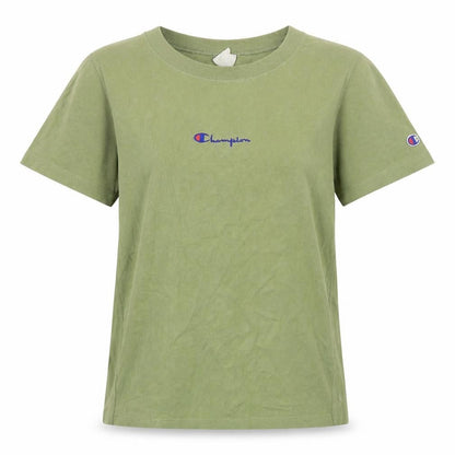 Womens UK Size S Champion Green Basic T-Shirt
