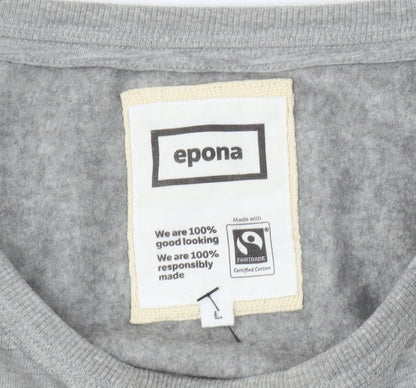 Epona Women's Grey Crop Sweatshirt, S, University Style