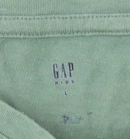 GAP Girls Green Star Sequin T-Shirt, 10-11 Years, Casual Fun