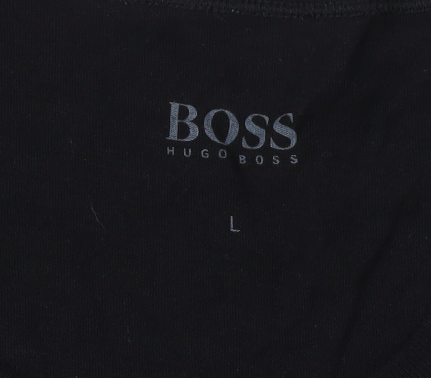 Mens UK Size L HUGO BOSS Black  T-Shirt