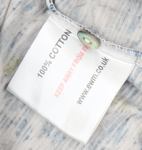 Isle Women's Blue Floral Tunic Blouse XL