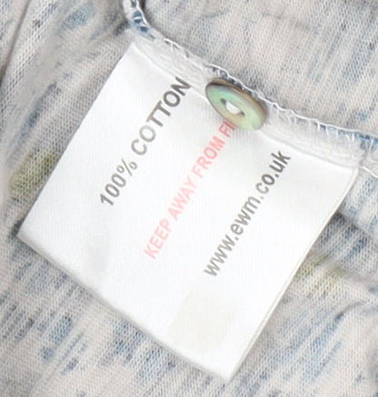 Isle Women's Blue Floral Tunic Blouse XL