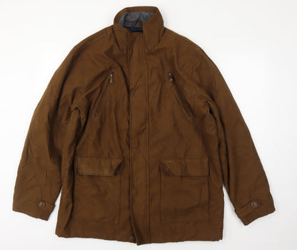 Aldon Men's Brown Mid-Length Windbreaker Jacket M