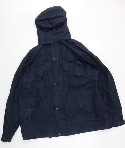 Mens UK Size L Result Blue Parka Coat