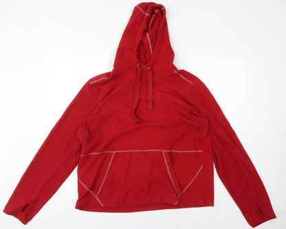 Unisex Adults UK Size M Crane Red Pullover Hoodie