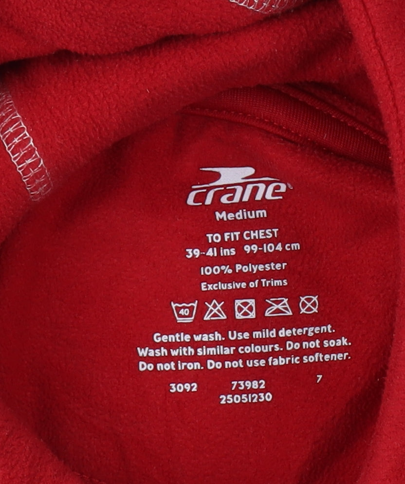 Unisex Adults UK Size M Crane Red Pullover Hoodie