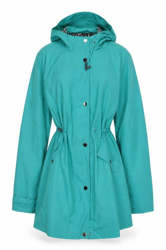 Betty Kay Women's Green Hooded Rain Coat Size 12