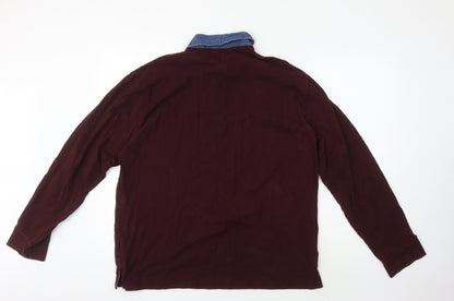 Atlas For Men Red Long Sleeve Polo Men’s 2XL