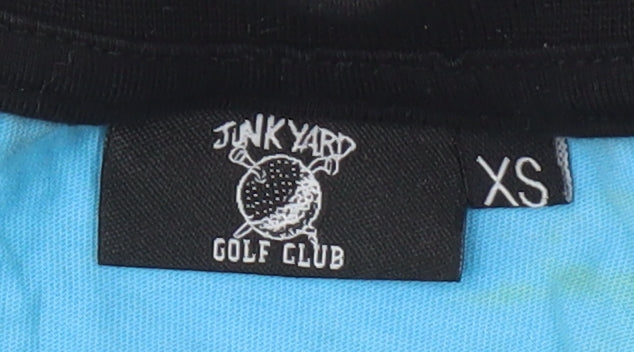 Junk Yard Golf Club Men's Blue XS 3/4 Sleeve T-Shirt