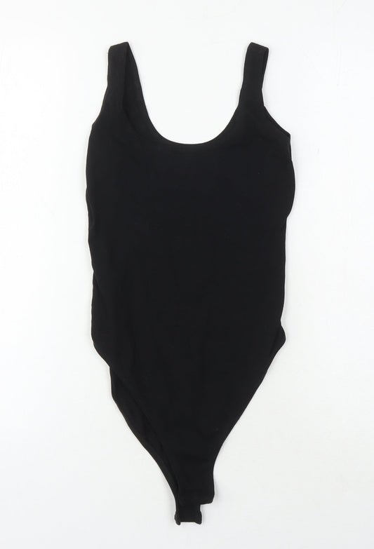 Miss Selfridge Black Tank Bodysuit - Size 8
