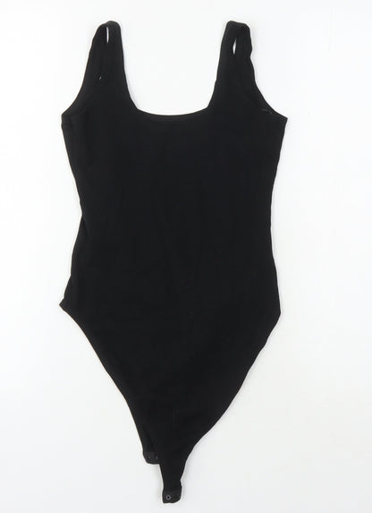 Miss Selfridge Black Tank Bodysuit - Size 8